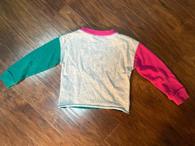 Tommy Hilfiger set 2 pezzi track per ragazze taglia 6 pantaloni della felpa + felpa crop top 4