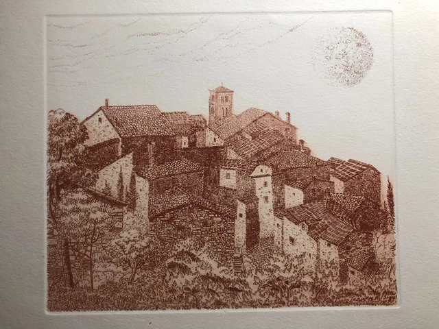 Aquaforte Lucio Trovamala Cortona 49.5x33.8 cm 1978 blood Aquaforte Lucio Trovamala Cortona 49.5x33.8 cm 1978 blood