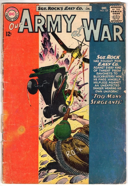 Our Army at War #137 Dec 1963 Sgt. Rock DC Silver Age Comic JOE KUBERT