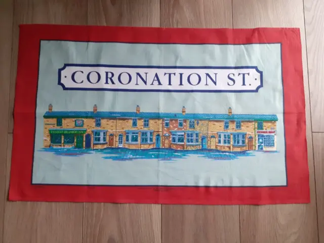 Coronation Street  Corrie Tea Towel, Unused, 100% Cotton
