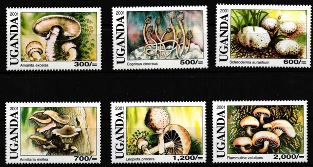 Uganda 2424-2429 postfrisch Pilze #HQ035