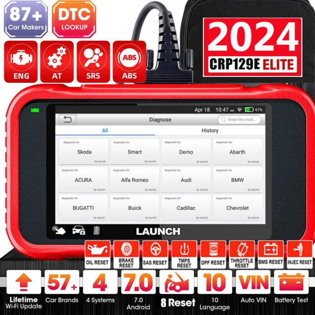 Launch CRP129E PRO Profi KFZ Diagnosegerät Auto OBD2 Scanner Fehler Auslesegerät