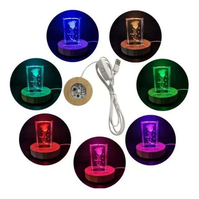 LED-Nachtlicht-Basis-Acryl-Kunst-Halter-Lampe für Kristallglaskugel-Display
