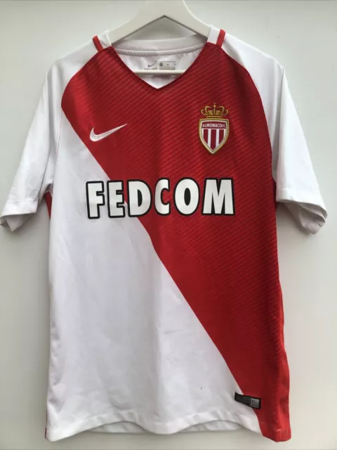 AS MONACO 2016/17 Home Football Shirt Nike Short Sleeve Mens Medium M