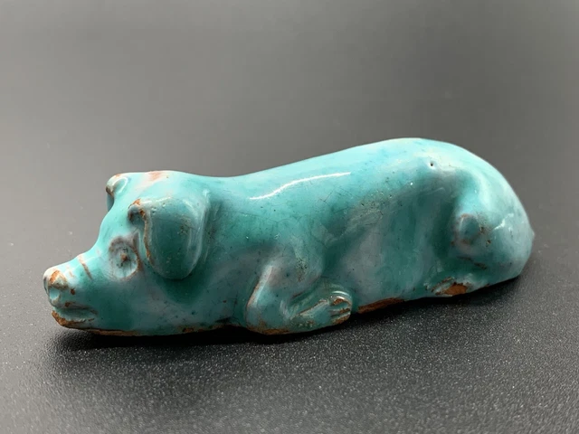 Ancien Porte Couteau Terre Cuite TN Bavent Cochon Glacure Normandie Poterie