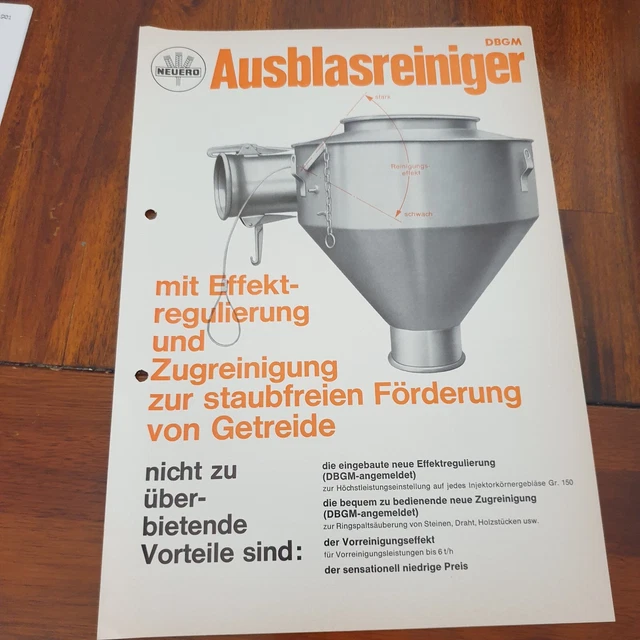 NEUERO Ausblasreiniger Schlepper Traktor Prospekt Landmaschinen a
