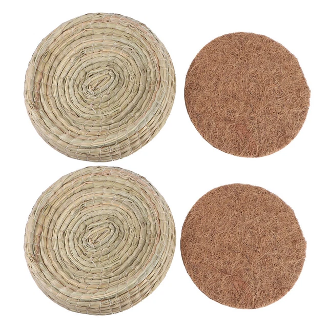 2pcs Bird nichette pads nichets tapis de pigeon nid de nid de pigeon tissé nest