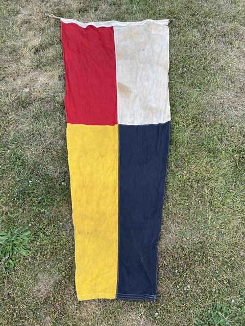 Vintage Nautical Signal Flag - 3 Ft X 6.5 Ft