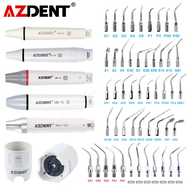 AZDENT Dental Ultrasonic Scaler Handpiece/Tip/Wrench Fit EMS/SATELEC