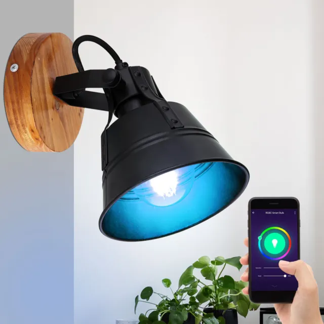 Lampada da parete LED Smart Home RGB dimmer app Google Alexa spot lampada regolabile