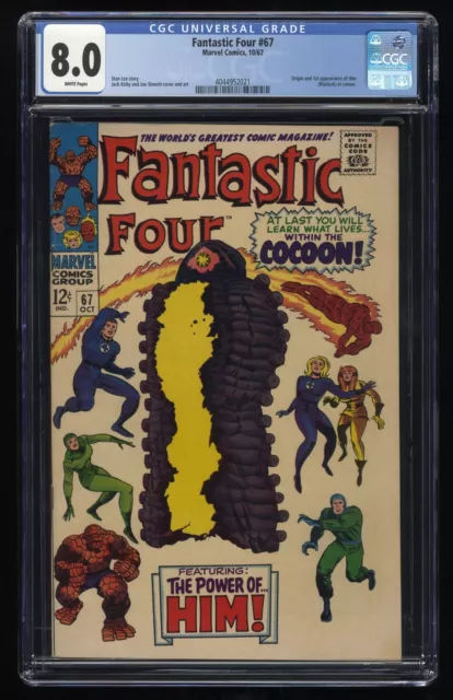 Fantastic Four #67 CGC VF 8.0 White Pages 1st Appearance HIM / Adam Warlock!