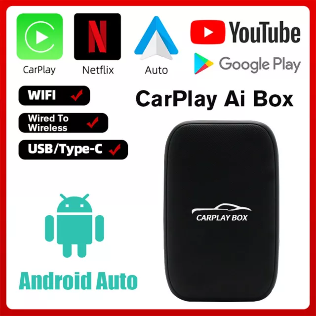 WIRELESS CARPLAY AI box Android Auto Adapter Converter