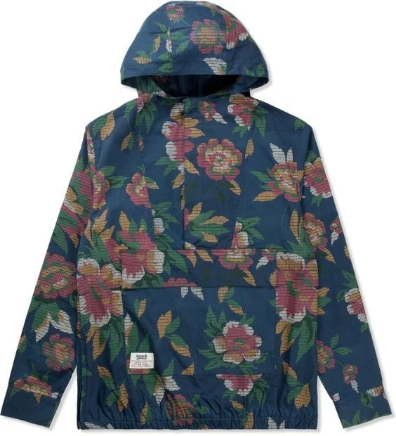 Lemar & Dauley Floral Blue Montauk Anorak