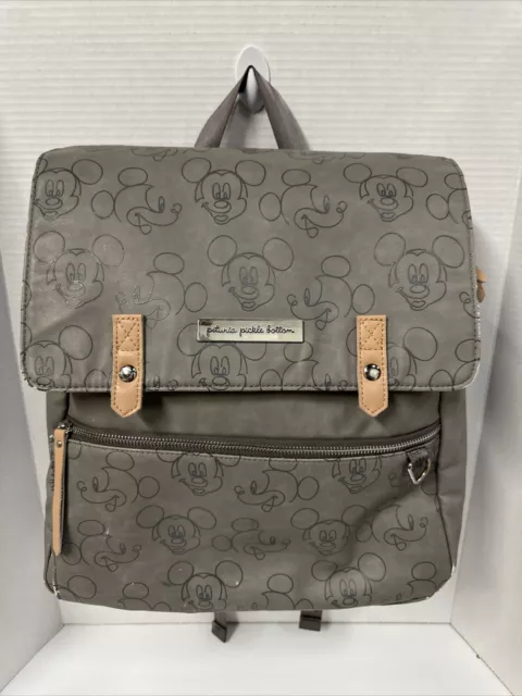 Petunia Pickle Bottom Disney Mickey Mouse Back Pack Diaper Bag Set Grey