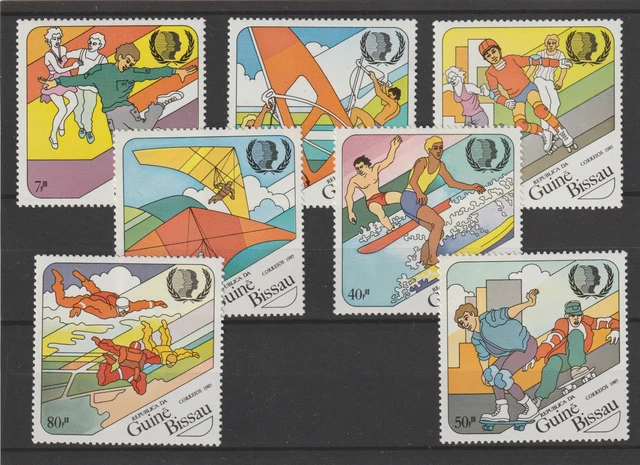 1985 Guine' Bissau Gioventu Sportiva 7 Val. Mnh Mf120036