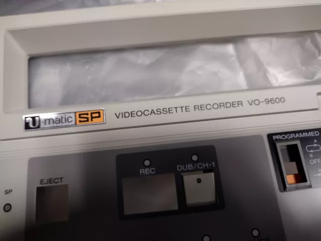 Sony VO-9600 U-Matic Videocassette VCR NOS Front Panel. Rare 2