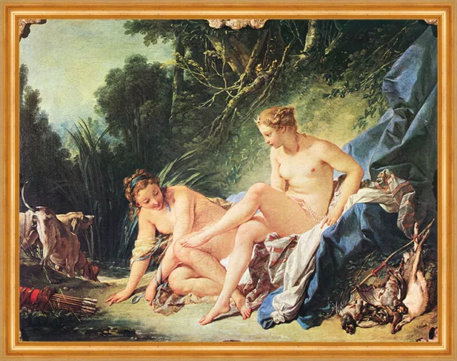 Diana nach dem Bade Francois Boucher römische Göttersage Jagd LW H A2 0181