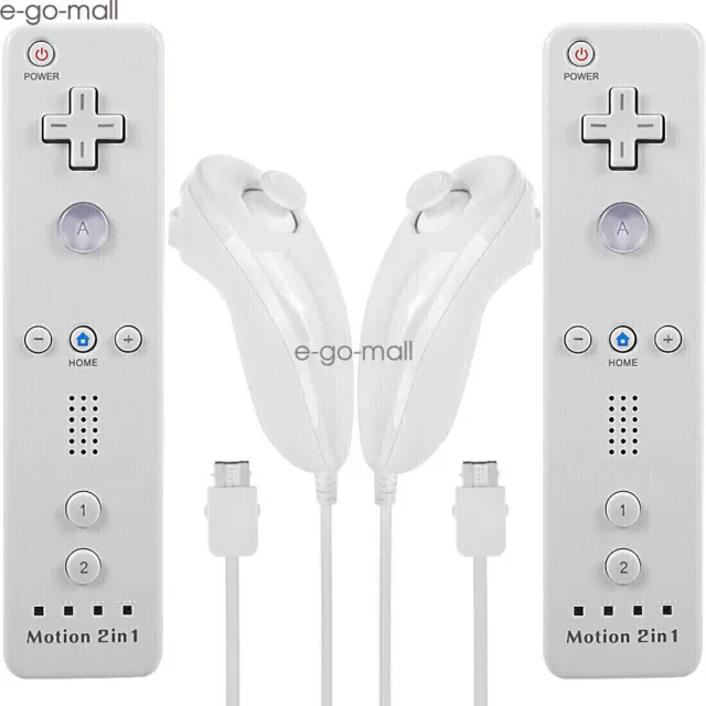 Control remoto Wii Built-in Motion Plus y controlador Nunchuck para Nintendo Wii U 3