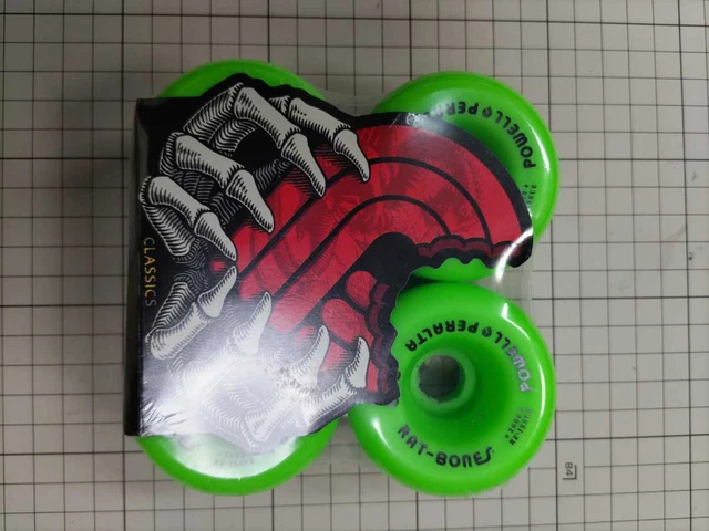 Powell as Rat Bones Classic Old School Skateboarding Wheel Retro Surf Skatebal