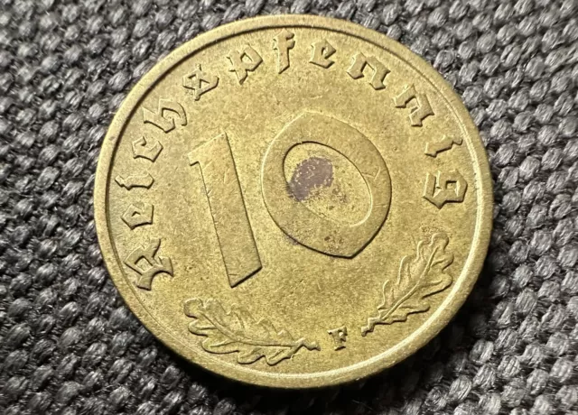Original und gut erhaltene 10 Reichspfennig Münze von 1938 !!!!!!