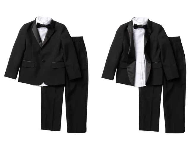 Nautica 4-Piece Tuxedo Suit, Shirt & Bowtie, Little Boys Size 5, New