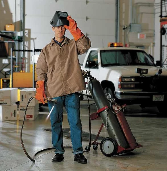 NATIONAL SAFETY APPAREL Welding Jacket, 2XL, 30", Brown C09TW2X30