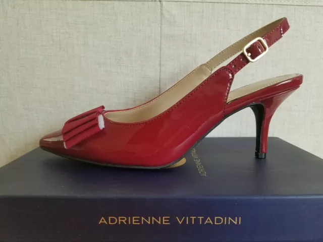 NIB 7.5 M Adrienne Vittadini SIYAN Women's Shandy Slingback Red Special Occasion