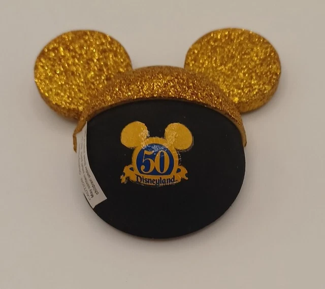 NEW DISNEYLAND 50TH Anniversary Mickey Ears Gold Glitter Mickey