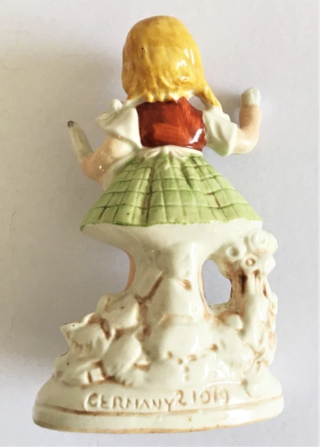 PAIRE DE SUJETS ENFANT en BISCUIT POLYCHROME GERMANY ALLEMAGNE - signé 4