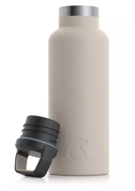 RTIC 20oz Stainless Steel Vacuum Insulated Sport Water Bottle Beach Hot Cold Tan