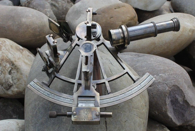 INSTRUMENT D'ASTROLABE DE navigation marine nautique sextant en laiton ...
