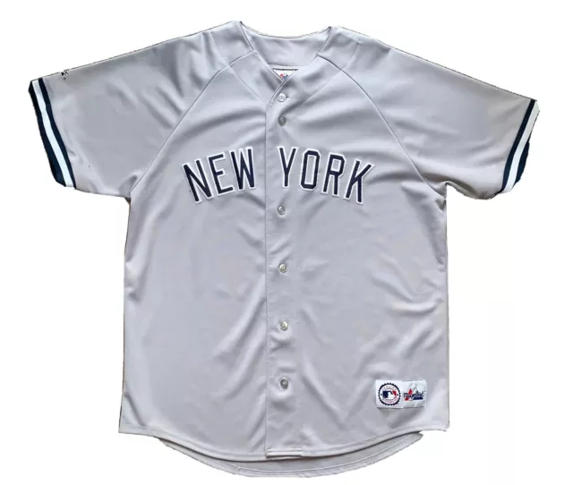Vintage Teamwork New York Yankees Jersey Gray Medium (38 40) Away Made in USA