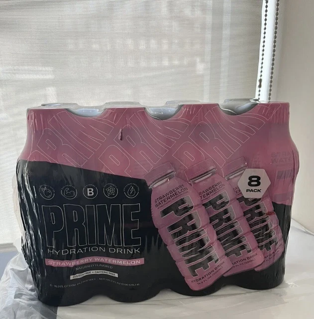 STRAWBERRY WATERMELON PRIME HYDRATION DRINK By Logan Paul x KSI 8PACK