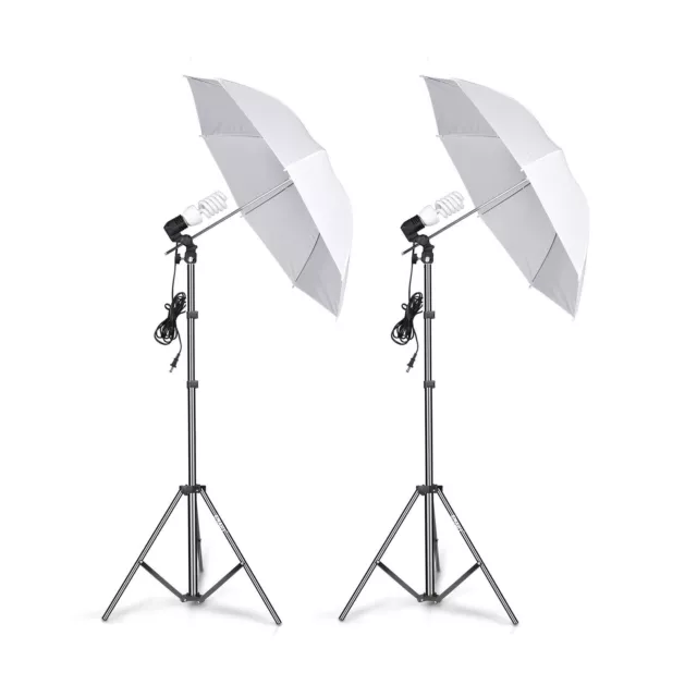 2 EMART Photography Umbrella Lighting Kit 400W 5500K Photo Portrait Continuous