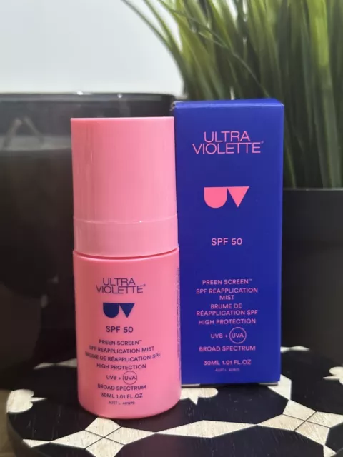 Ultra Violette SPF 50 Preen Screen SPF Reapplication Mist 30ml BNIB
