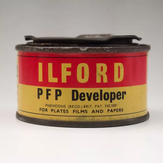 Ilford PFP Film Developer Tin Vintage Photographic Collectable Advertising Empty