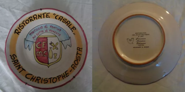 Vecchio Piatto Del Buon Ricordo - Ristorante Casale (Saint Christophe - Aosta)