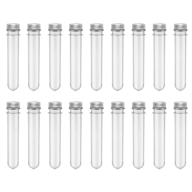 50 pz Bottiglia Conservazione Tè Vetro Trasparente Tubi Prova Vite Decorazione Coperchio Superiore