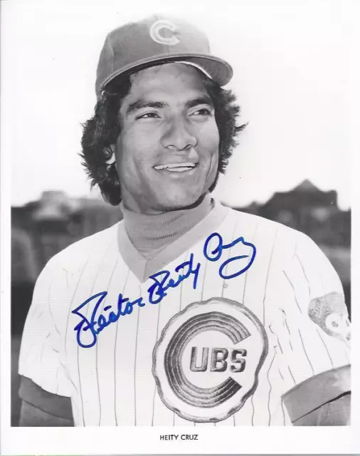 1978-1982 Chicago Cubs Hector Heity Cruz Autograph Signed Photo