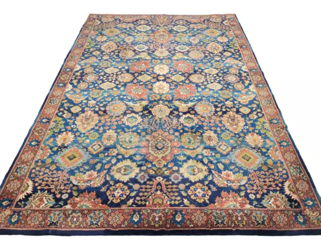 Farbenfroher Gewebter Orientteppich Täbriz 344x240cm - carpet rug