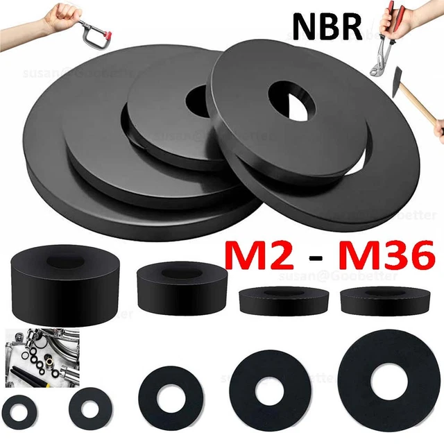 Rubber Penny Washers M5x15mm M6x20/25 M8x25 OR M10x30 M12x36 Pack - Foto 9