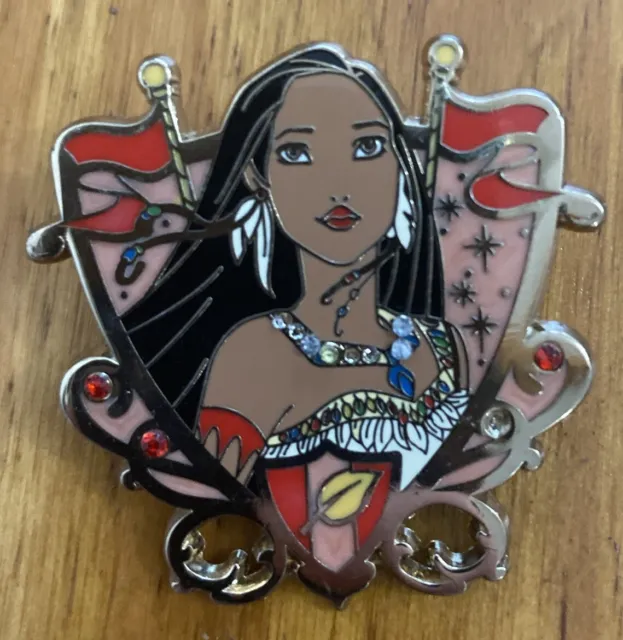 Disney Parks Pocahontas Princess Jeweled Crest Pin