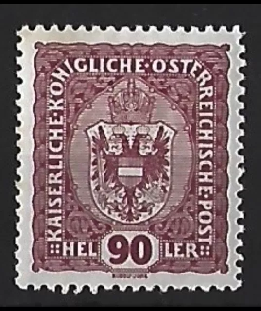 1916 - Escudo de armas serie emperador austriaco Francisco José 90H MH SG #260