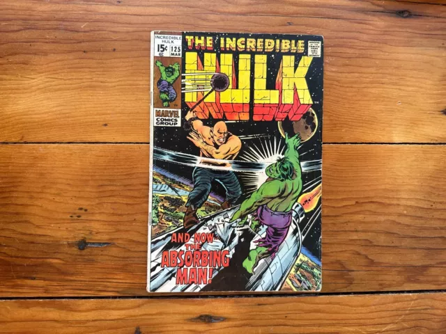 Incredible Hulk #125 1970 Marvel Comic Ft Absorbing Man