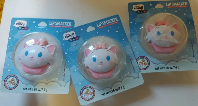 (3) Lip Smacker Disney Emoji Lip Balm Sealed 0.26 oz Ea Marie Fast Shipping