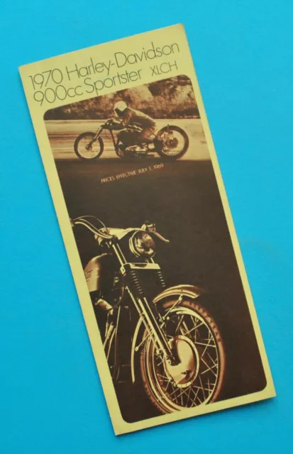 Original Vintage 1970 Harley Davidson Brochure XLCH Sportster Motorcycle