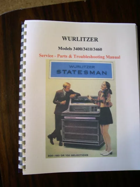 Wurlitzer Model 3400/3410/3460 Jukebox Manual