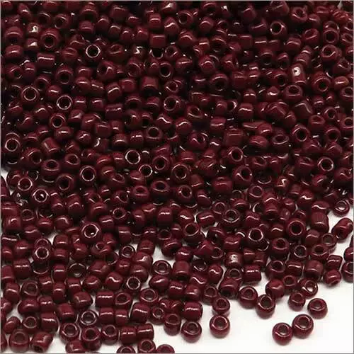 Perles de Rocailles en verre Opaque 2mm Rouge-Brique 20g (12/0)