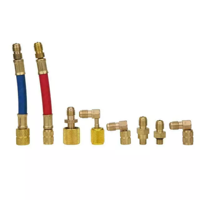 8x R134A R12 adattatore climatizzatore auto refrigerante ottone set frizione rapida