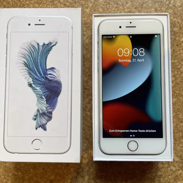 Apple iPhone 6s  64GB Silber Weiss in OVP, sehr Guter Zustand